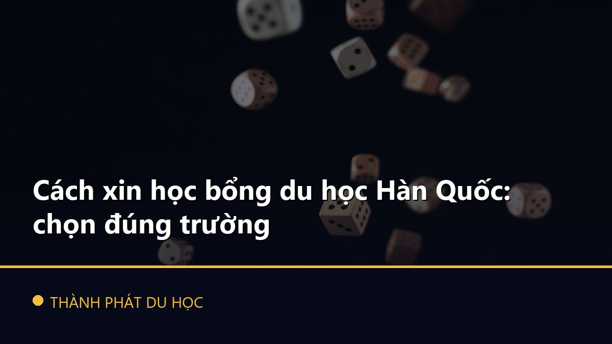 Cách xin học bổng du học Hàn Quốc: chọn đúng trường