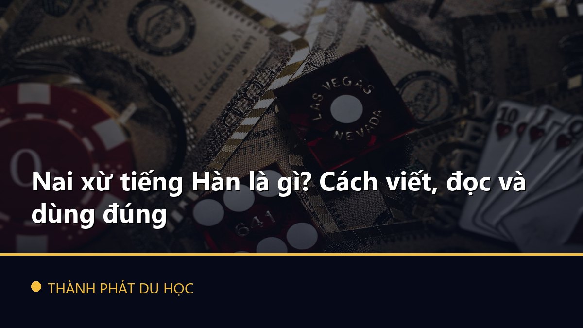 Nai xừ tiếng Hàn là gì? Cách viết, đọc và dùng đúng